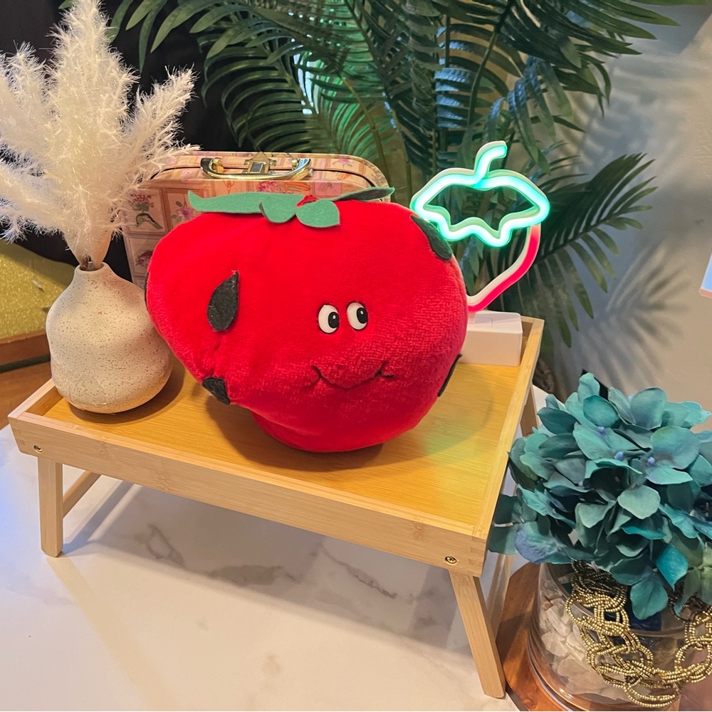 Charming Red Strawberry Plush Decor cute  toy